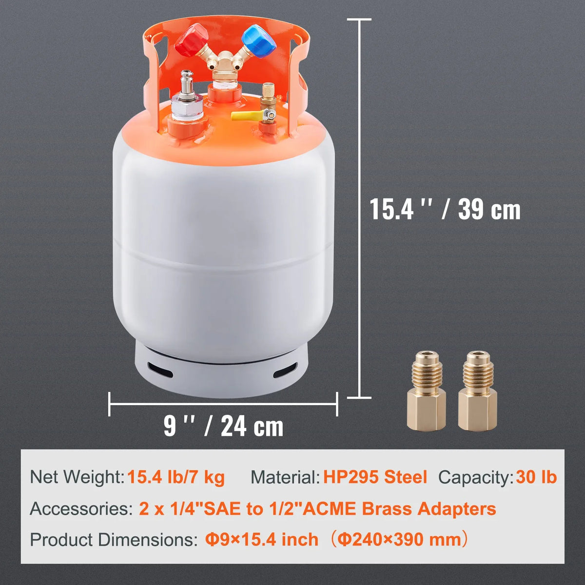 Refrigerant Recovery Reclaim 30lb Cylinder