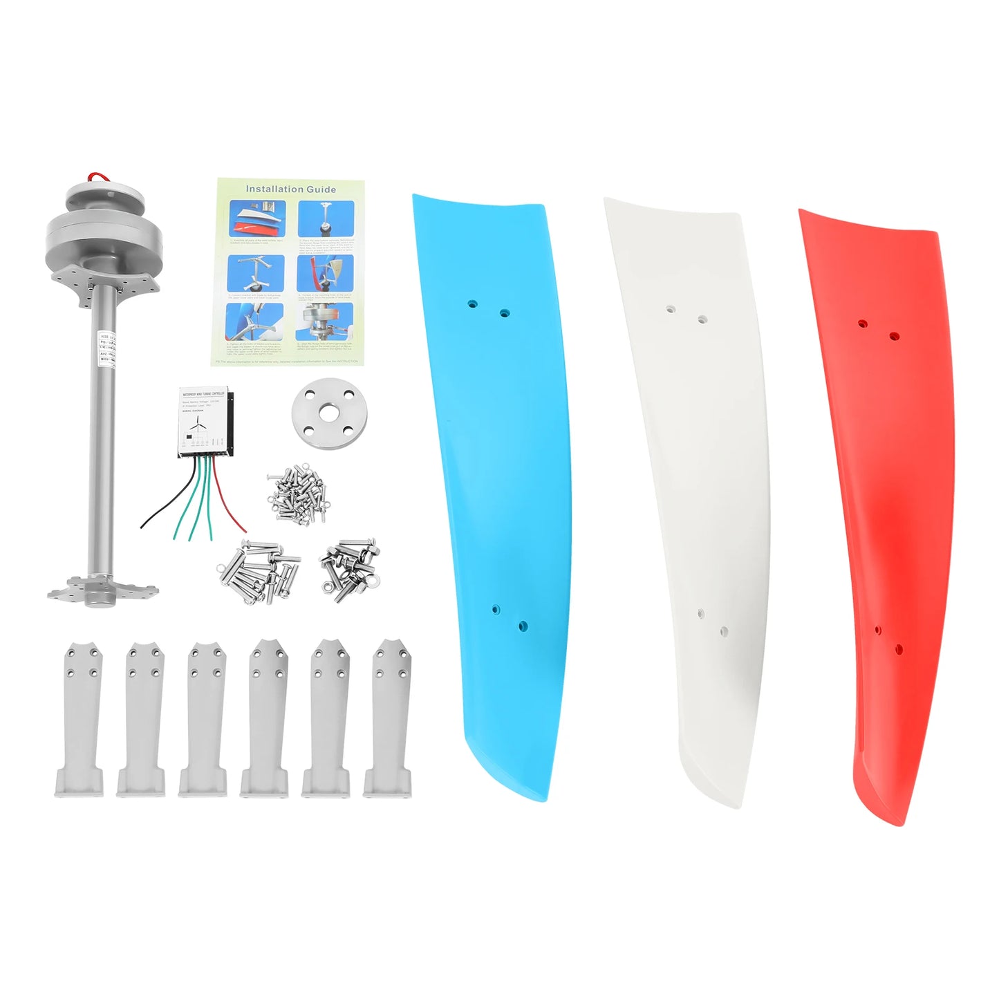 3-blade Wind Turbine Generator Kit, 400W
