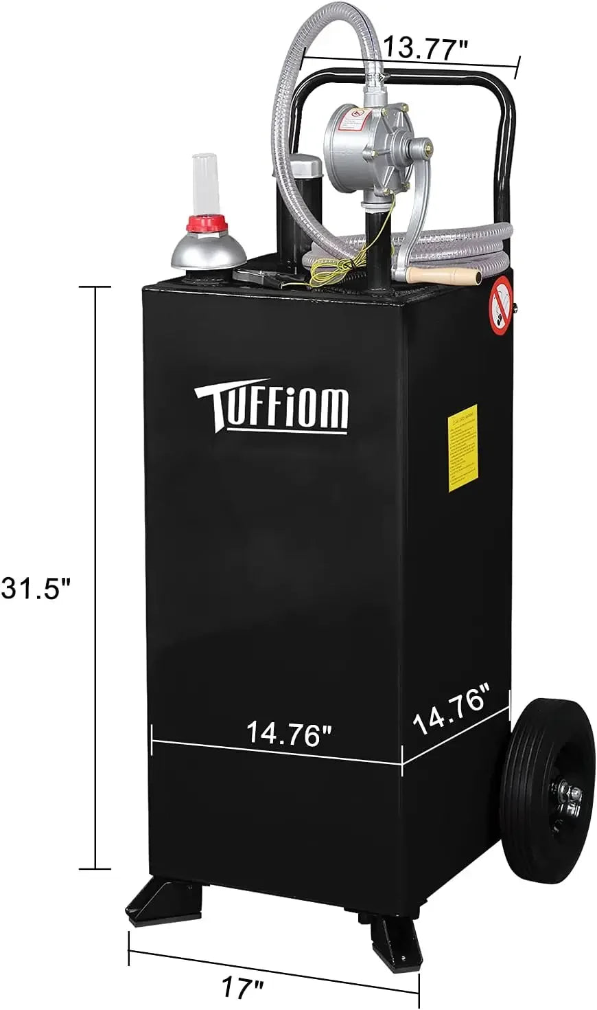 30 Gallon Gas Caddy w/Wheels & Manual Pump