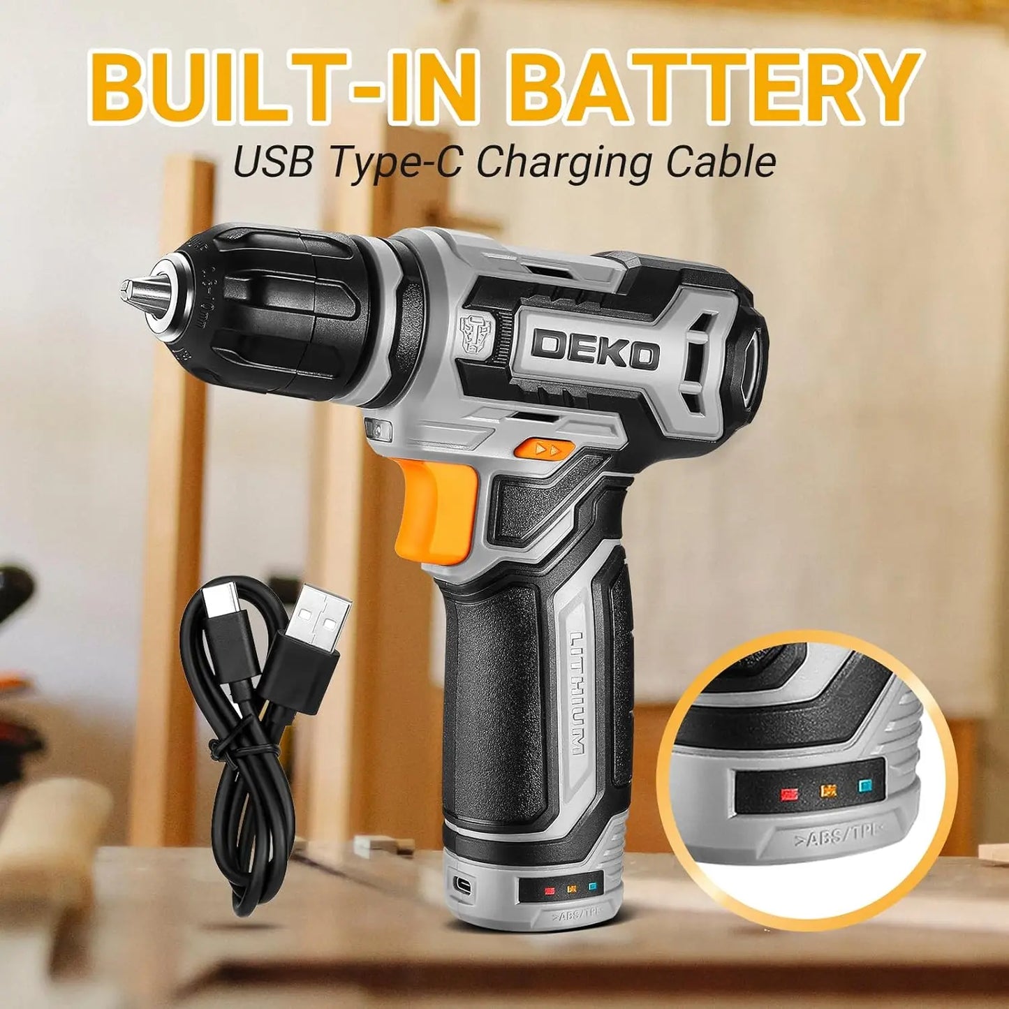 12V Battery Cordless Drill Set