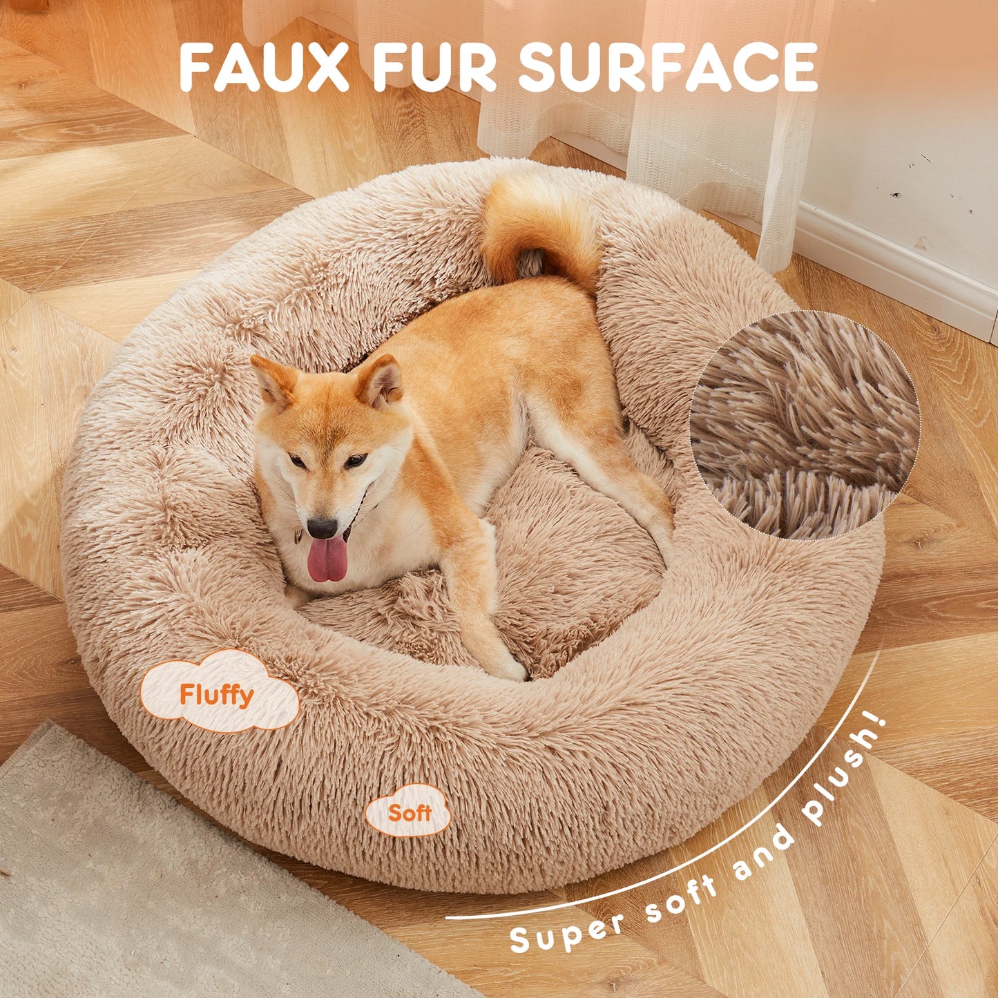Calming Dog Bed for Medium to Large Dogs Washable