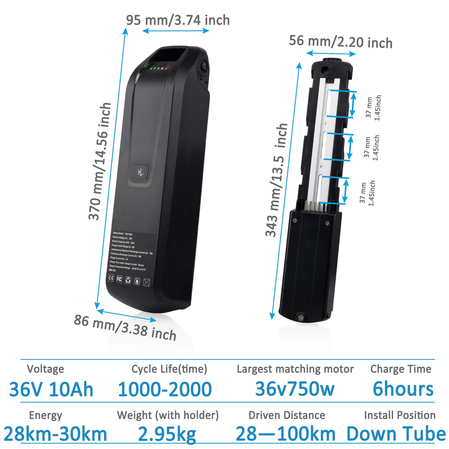 USB Li-ion Battery Bike Conversion Kit