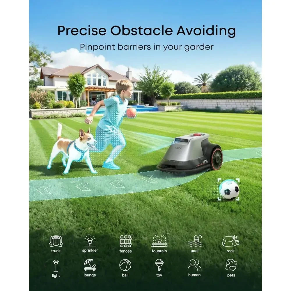 Robot Lawn Mower, Max 0.3 Acres, Vision Navigation
