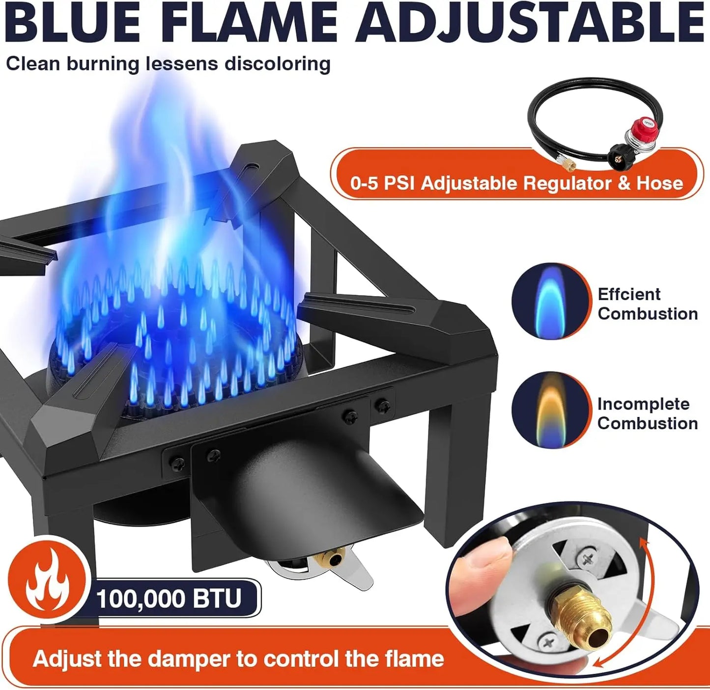 High Pressure 100000 BTU Propane Burner