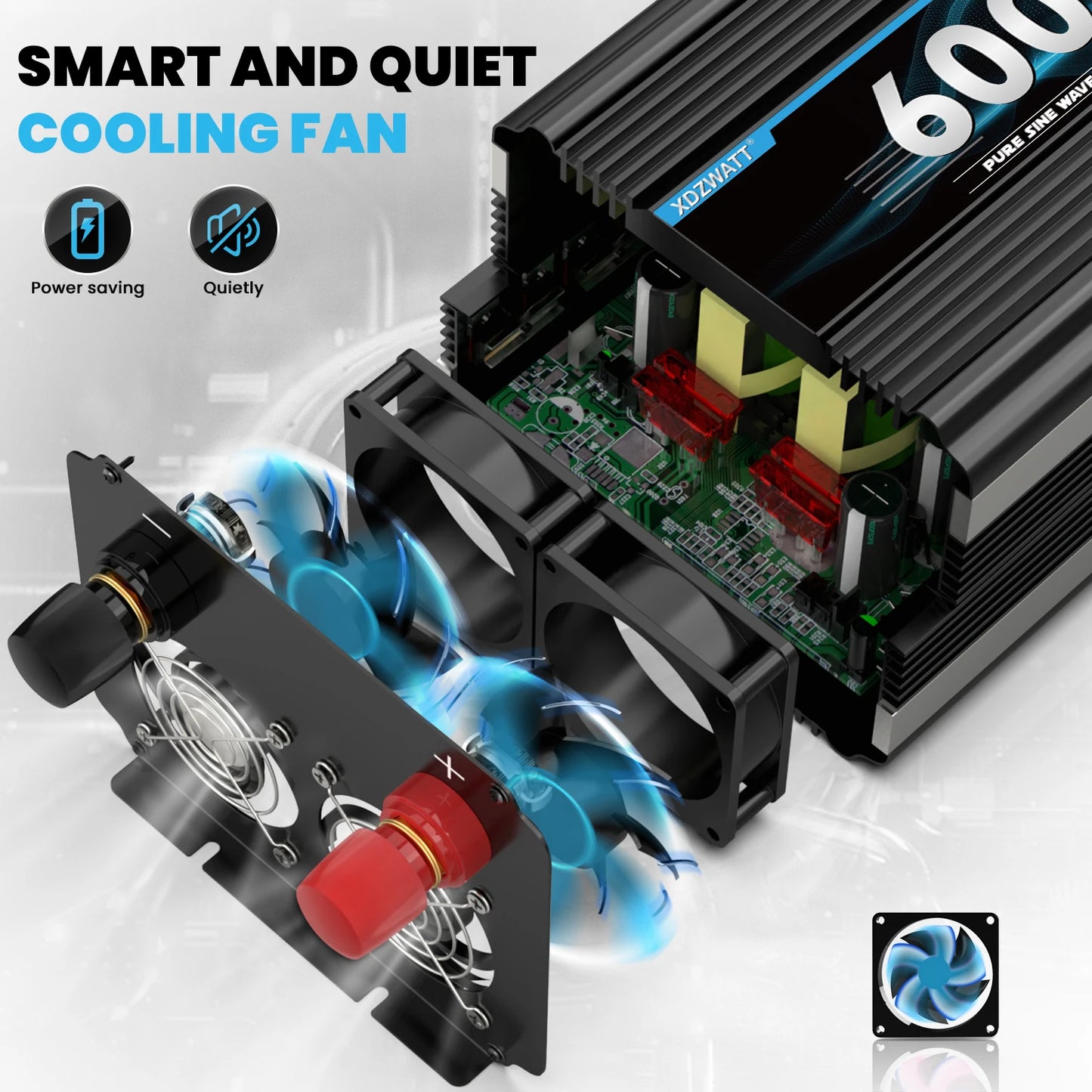 3000W/6000W Automotive Power Inverter DC 12V To AC 110V