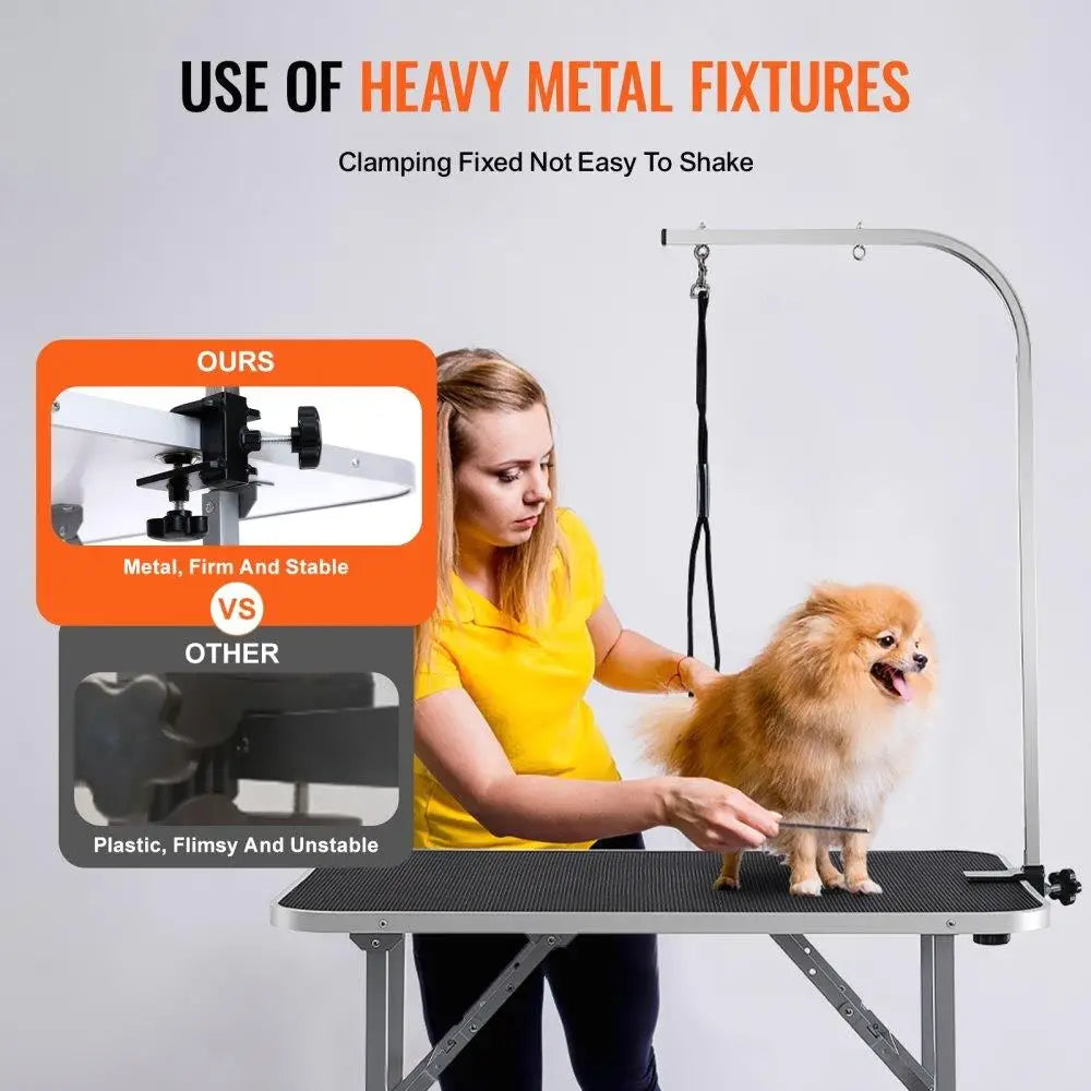 Pet Grooming Table with Clamp and Arm