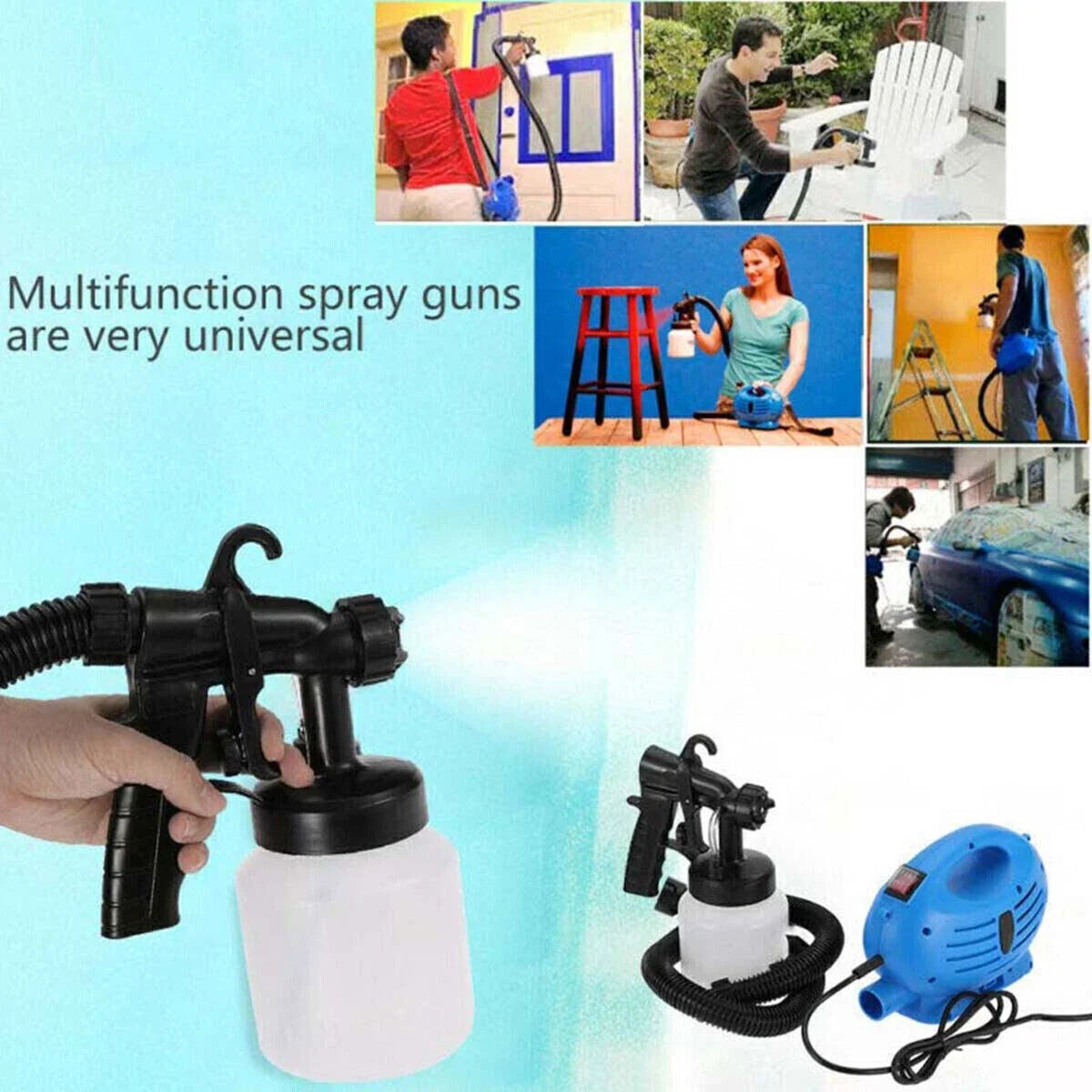 800ML Portable Electric Paint Spray Gun Home Decor