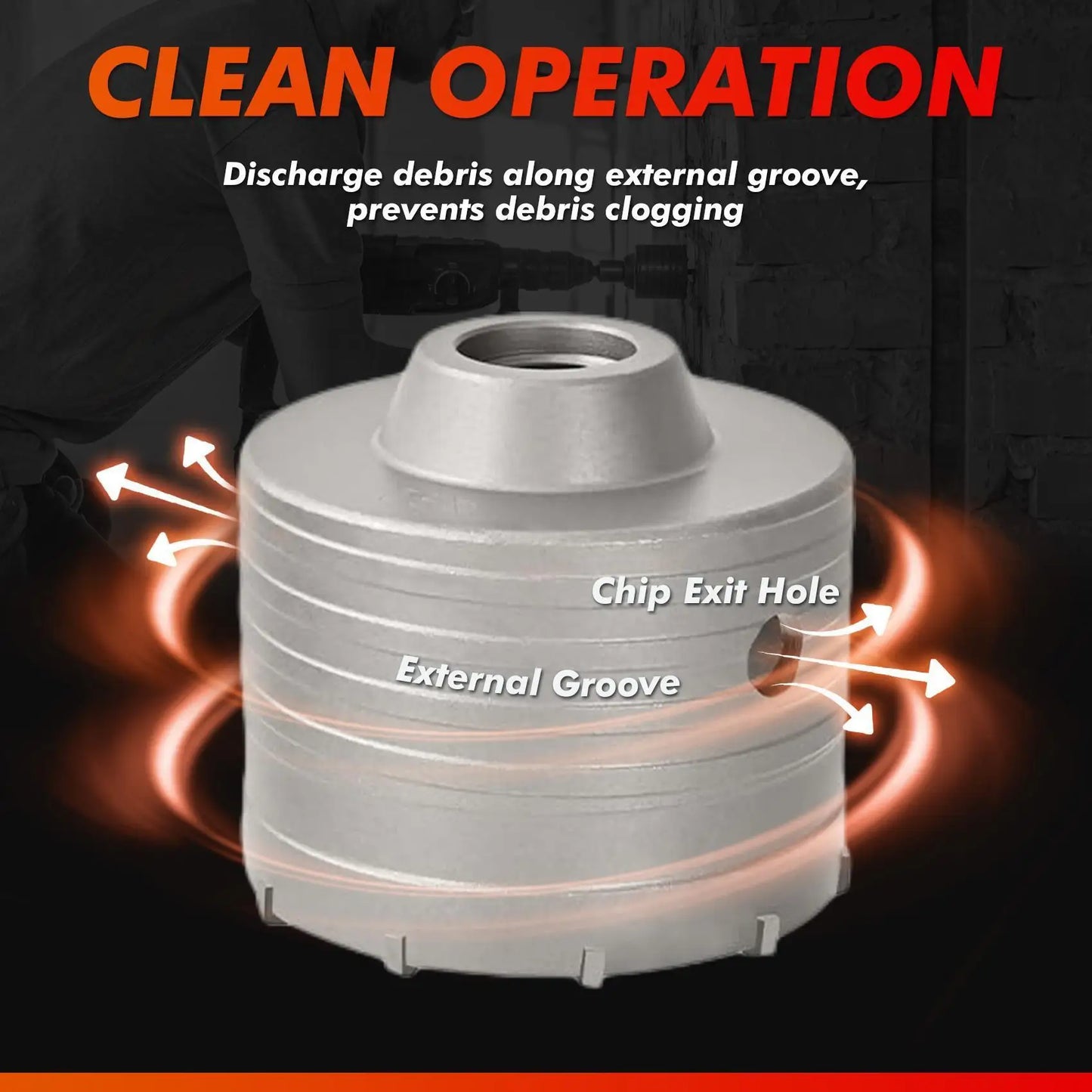 Concrete hole saw kit