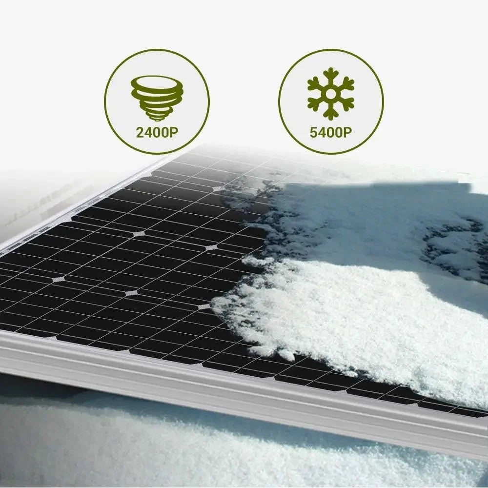 2pcs 100W 12V 10BB Cell Monocrystalline Solar Panel