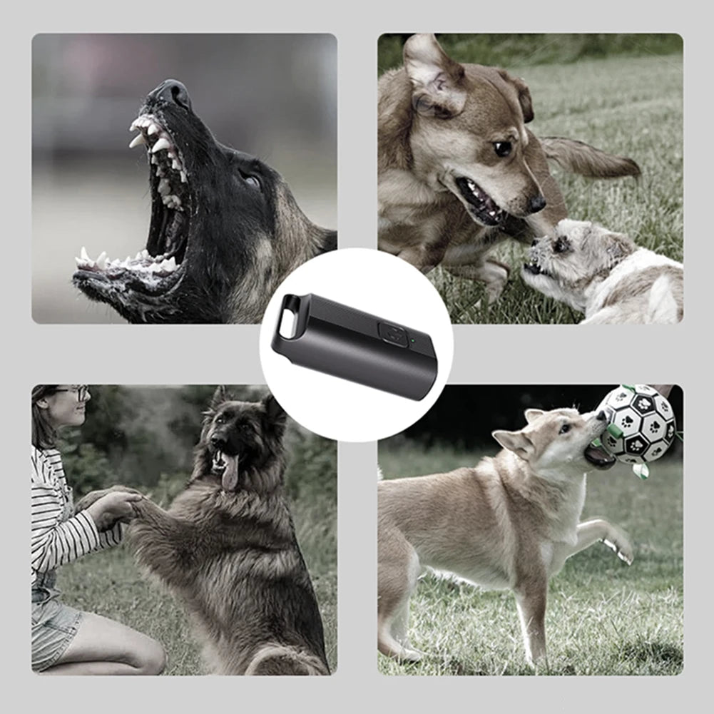 Ultrasonic Anti-Barking Device with LED Flashlight