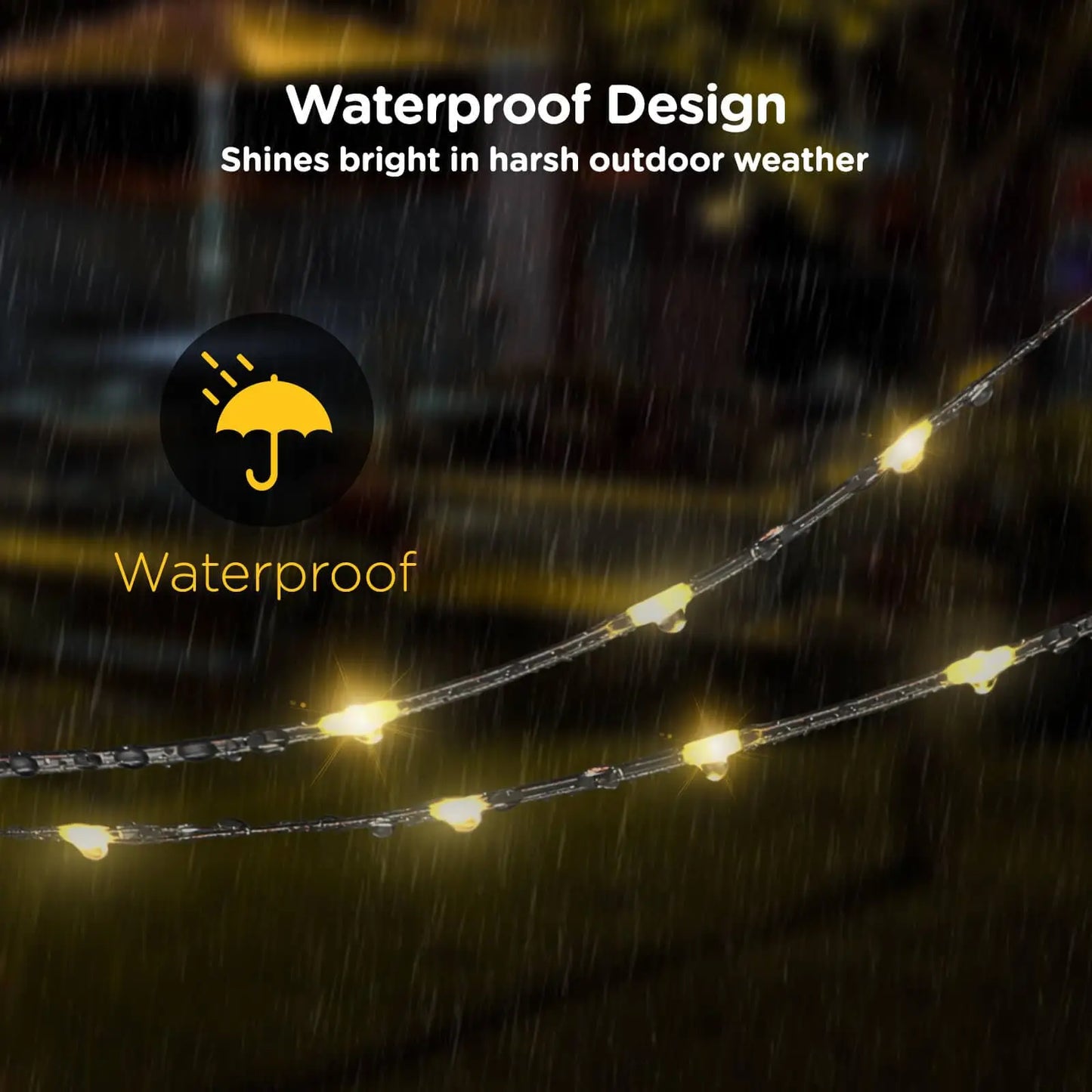 10m Rechargeable Outdoor String Lights