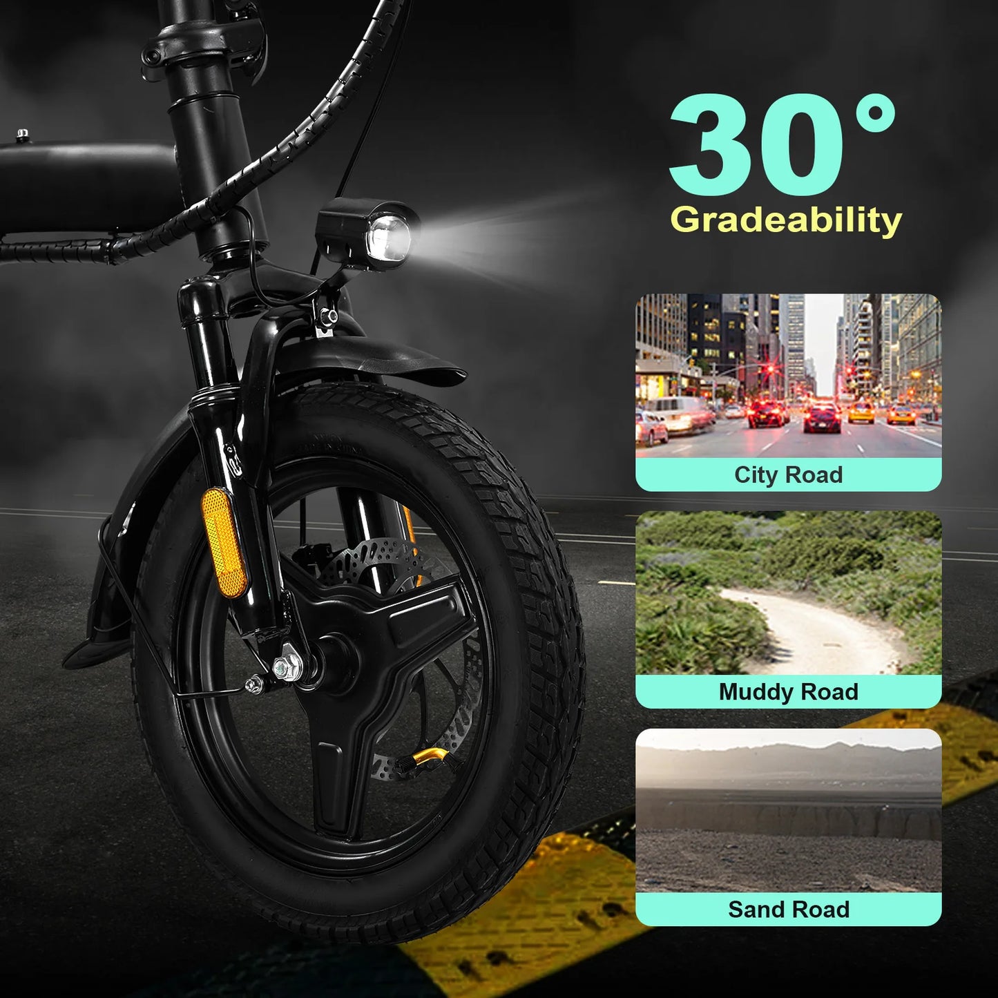 electric bicycle, foldable