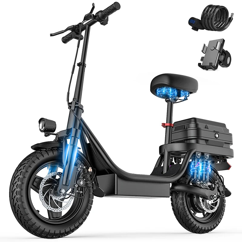 Electric Scooter for Adults with Adjustable Seat