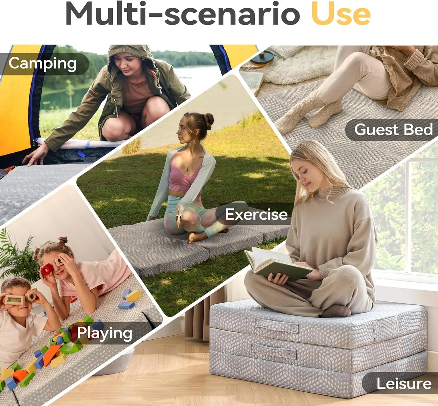 Memory Foam Folding Mattress 4 Inch