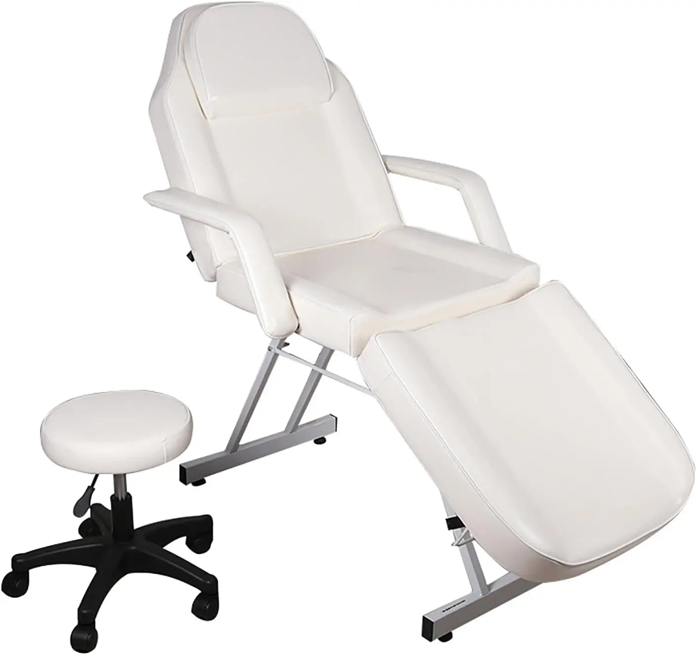 Multipurpose 3-Section Spa Massage Table with Hydraulic Stool