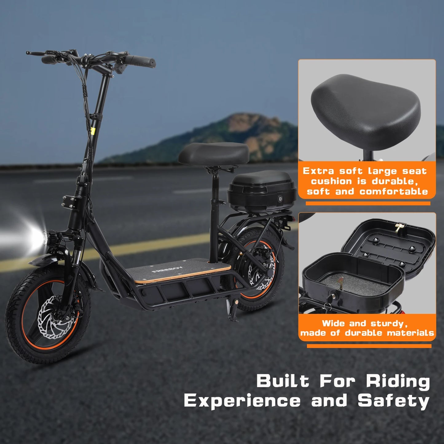 Electric Scooter with Seat