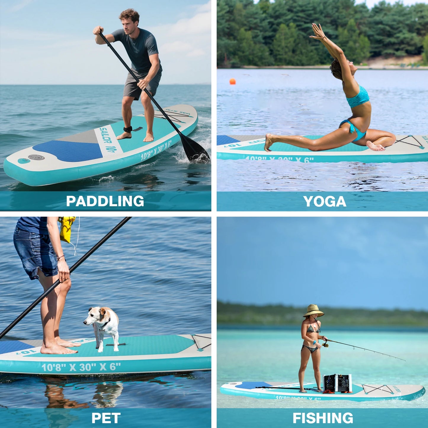 10ft 8in Inflatable Stand Up Paddle Board