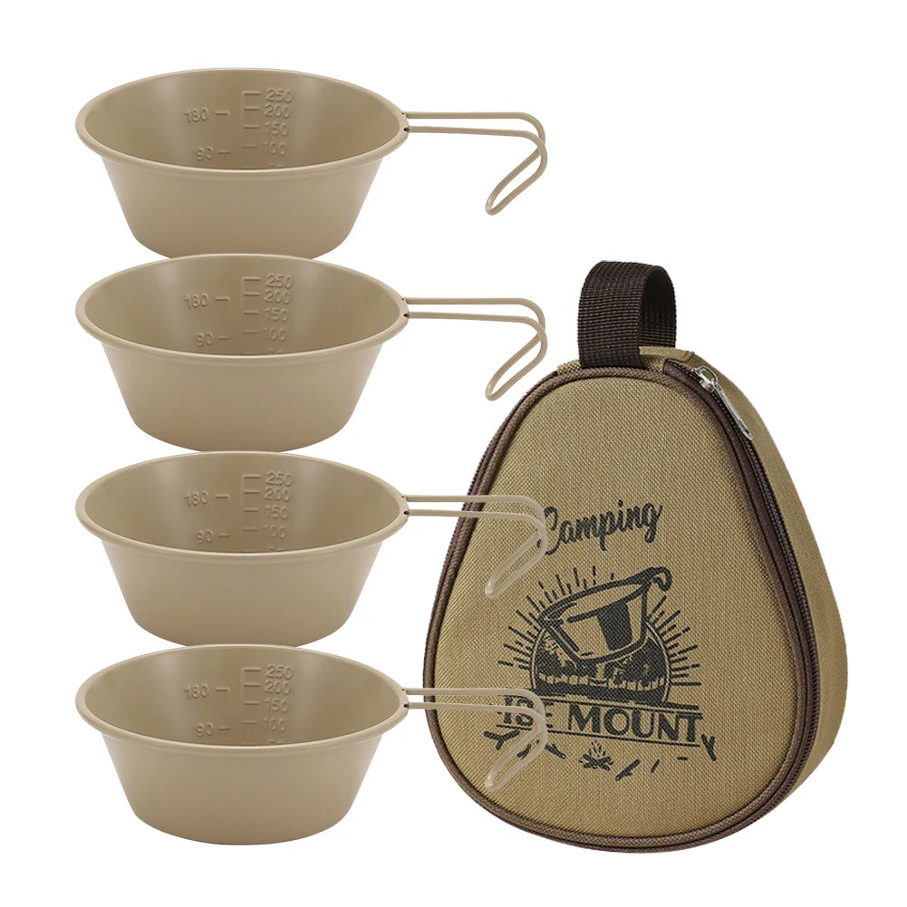 4Pcs 300ml Camping Bowl with Storage Bag