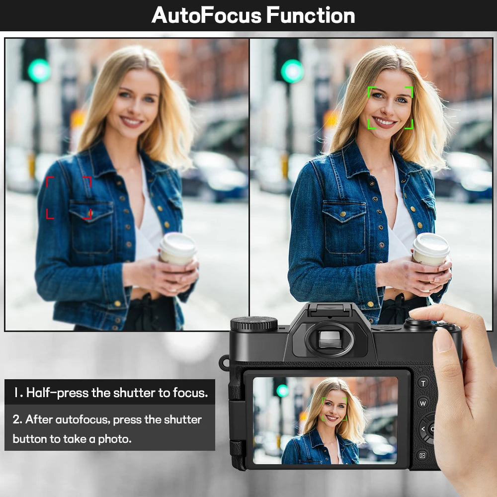 4K WIFI Webcam / Camcorder 3 Inch Flip Screen Wide Angle Lens