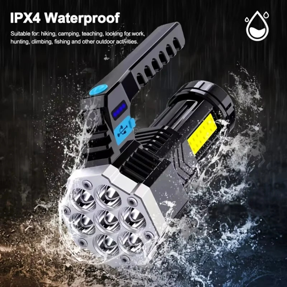 High-Power Flashlight With USB Charging