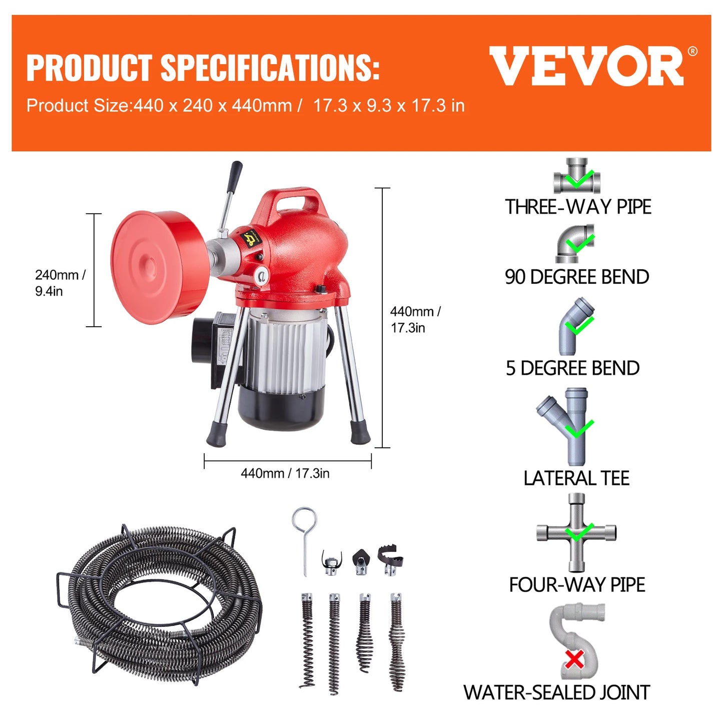 Drain Cleaner Machine/Snake