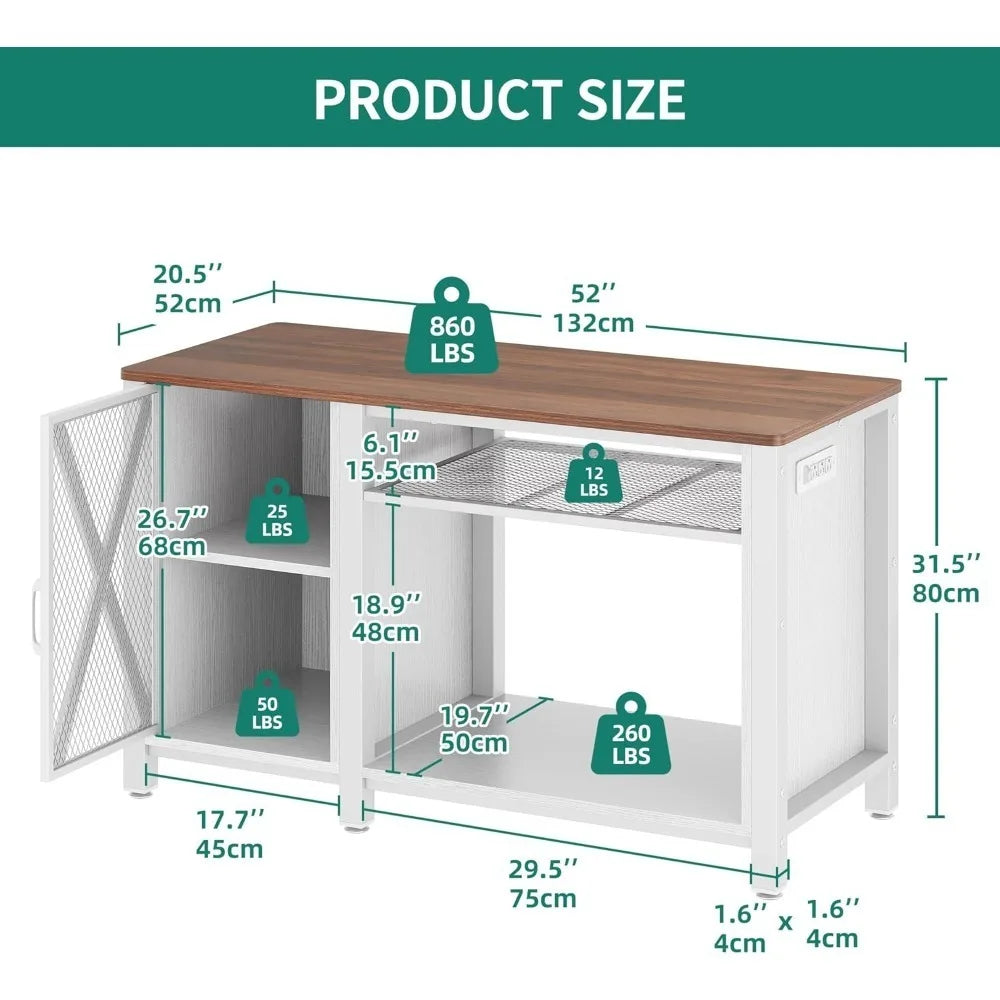 Metal Aquarium Stand with Power Outlets