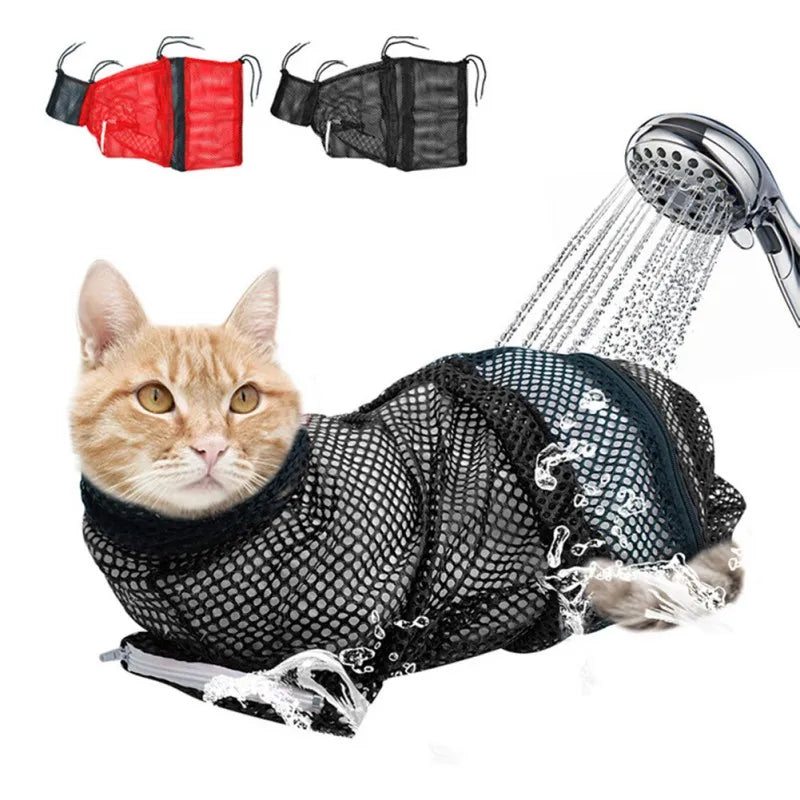 Mesh Cat Groom / Bath Bag