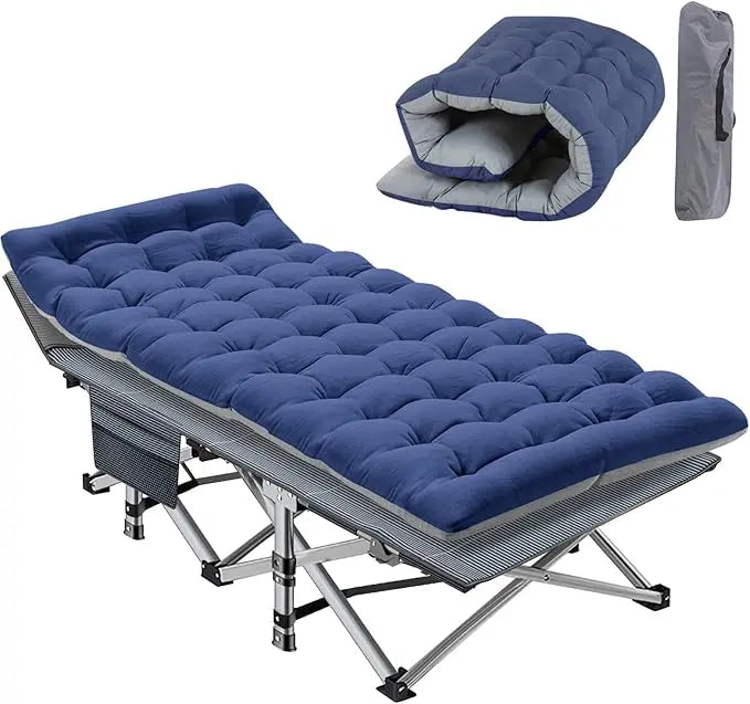 Folding Camping Cot with Mattress