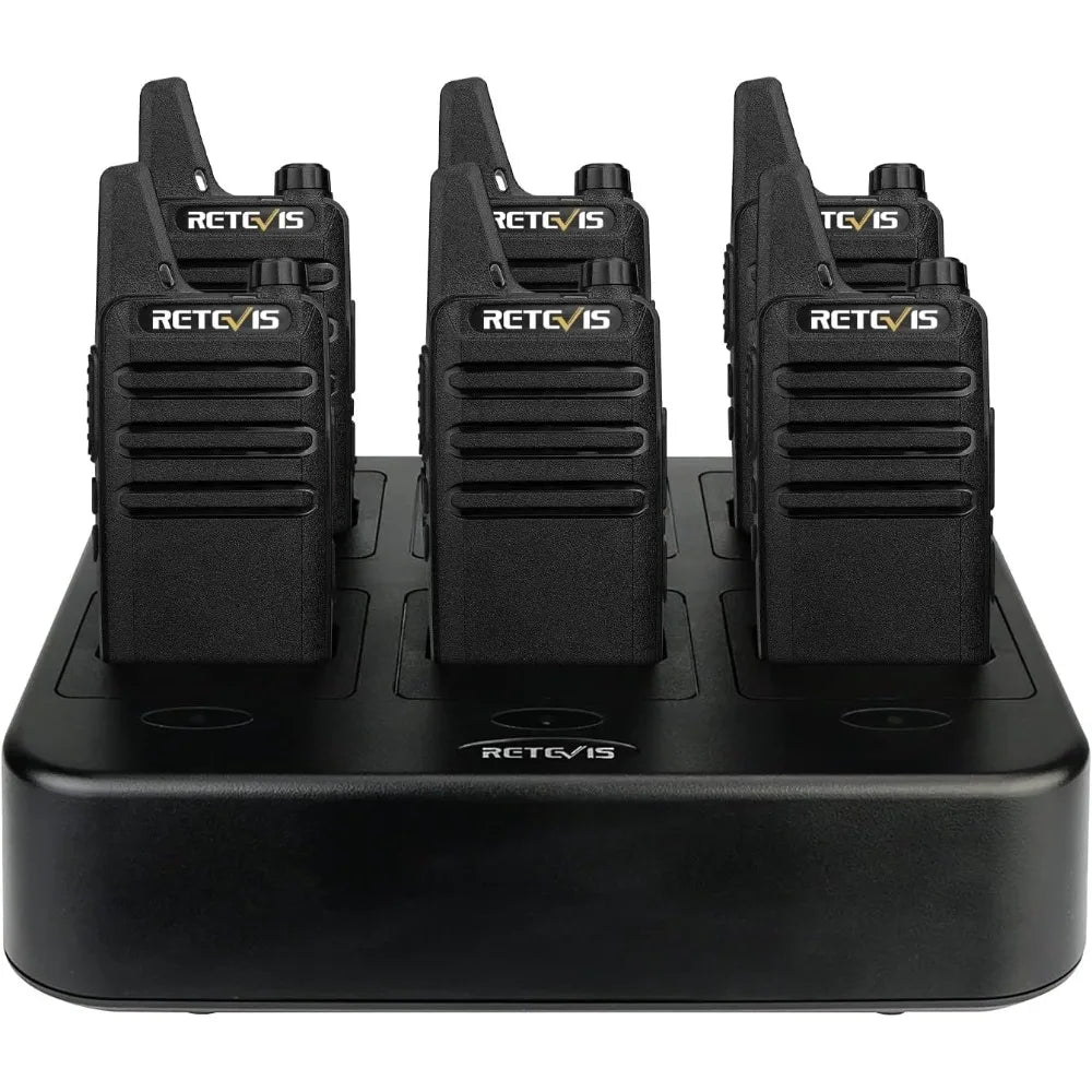 Two-Way Radio(6 Pack) with 6 Way Multi Gang Charger