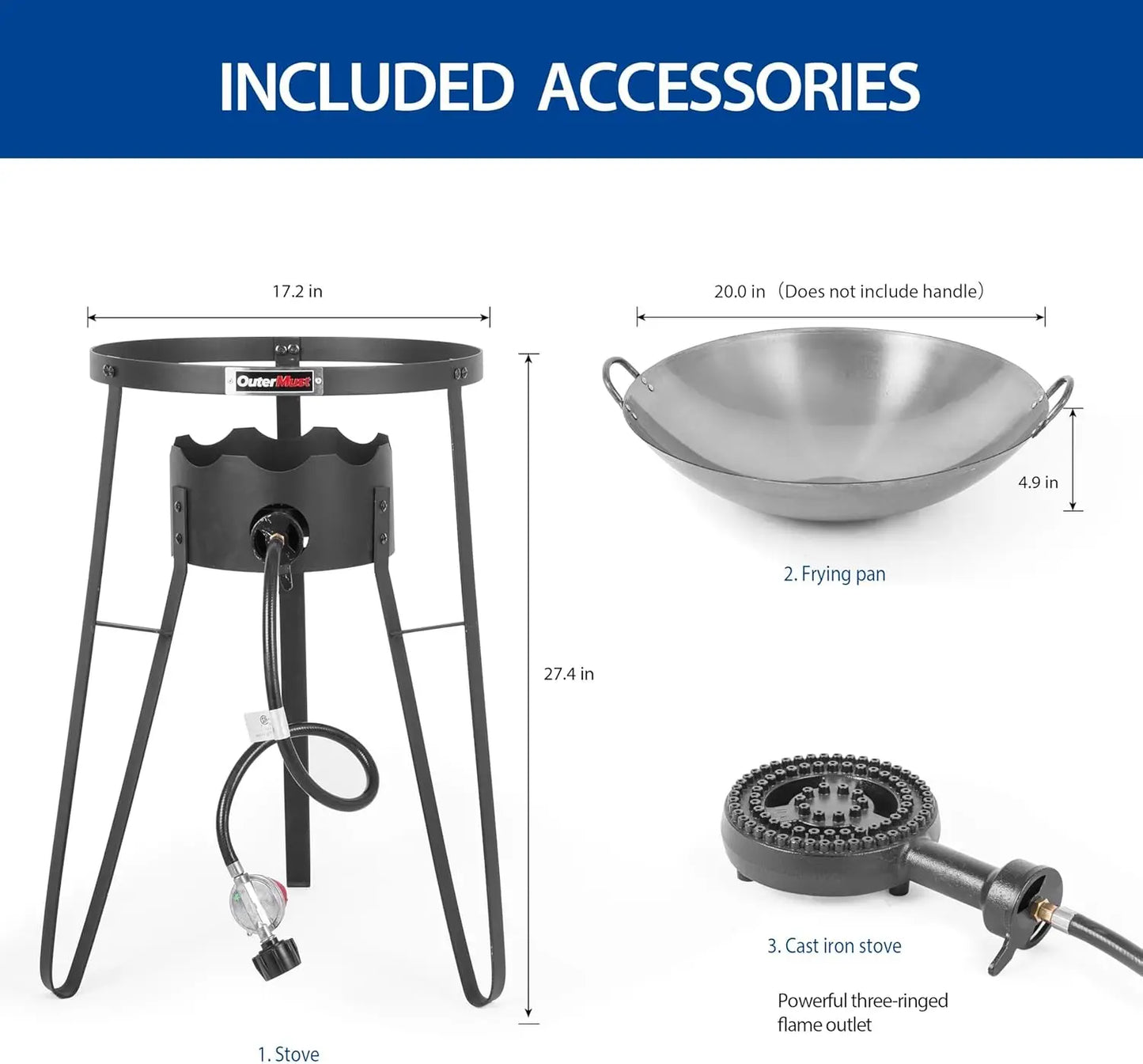 54,000 BTU Gas Iron Wok