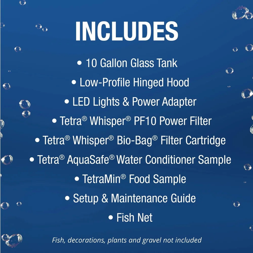 10 Gallon Glass Aquarium Kit