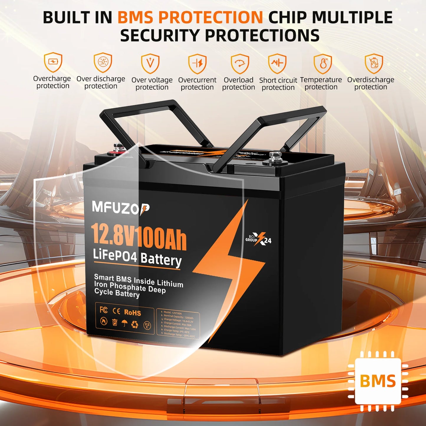 12V 100Ah LiFePO4 Battery