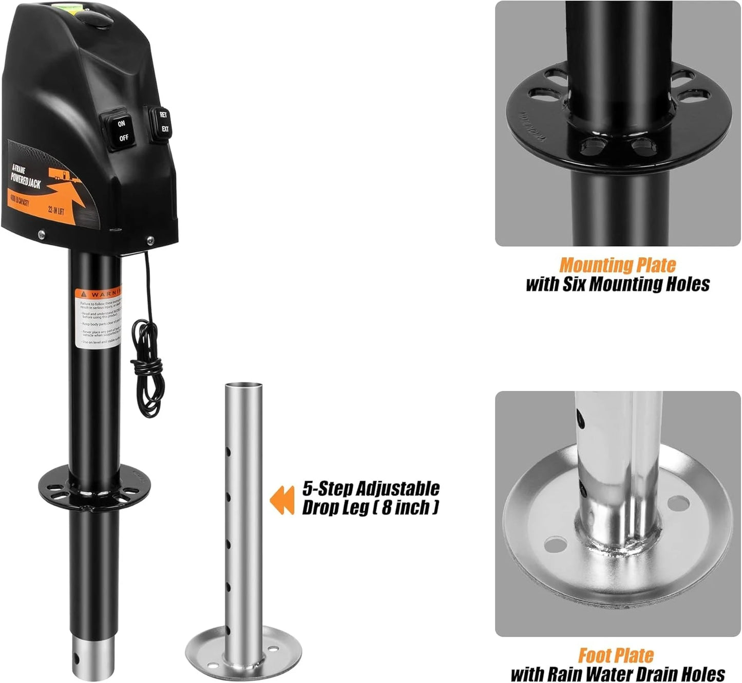 Electric Trailer Jack 4000 lbs