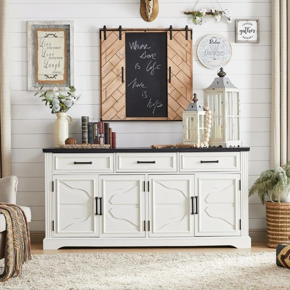 66" Farmhouse Buffet Coffee Bar