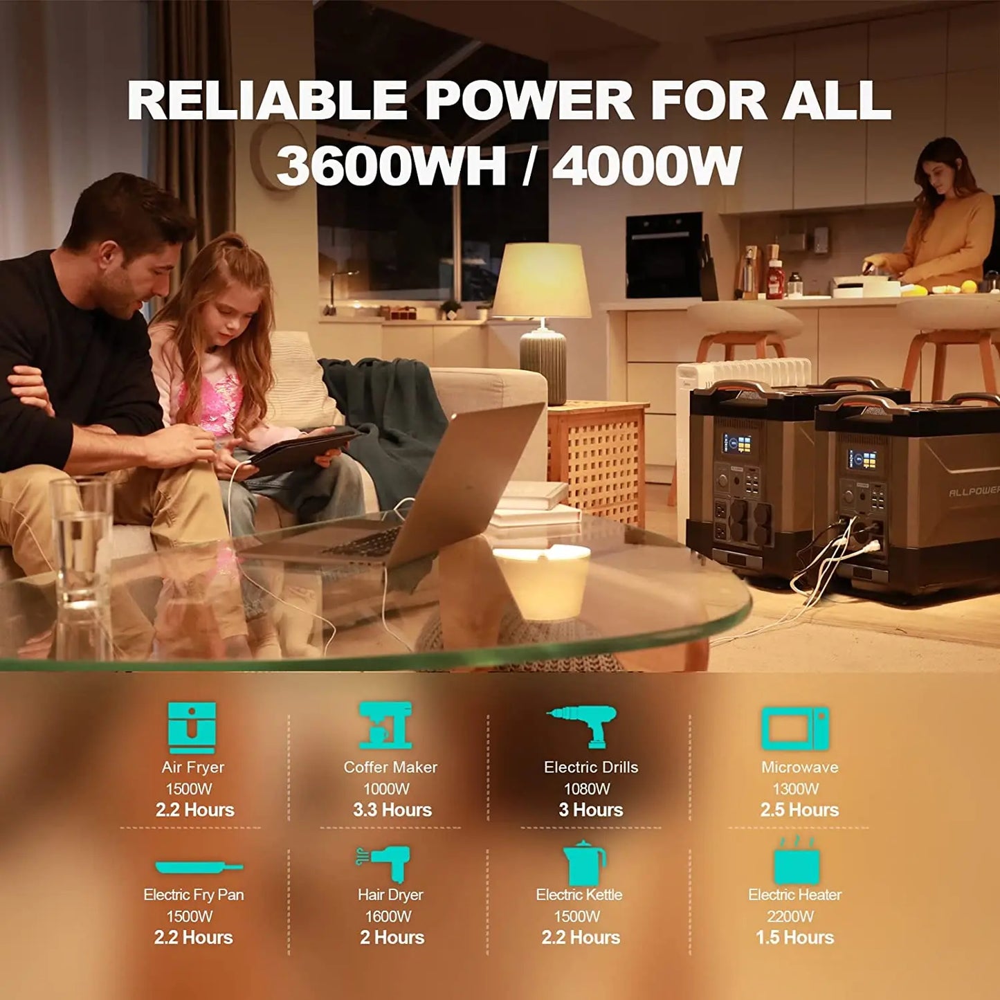 4000W Solar Generator with 400W Solar Panel