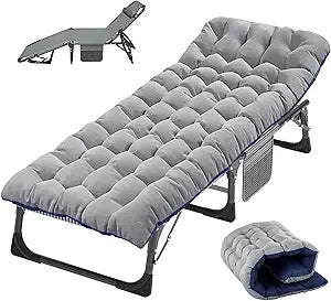Folding Camping Cot with Mattress