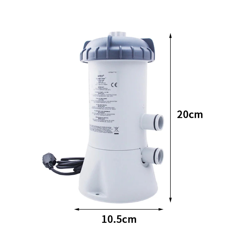 IN&TEX 28604/58604 Swimming Pool 530 GPH Filter Cartridge Pump & 1/4" Diameter Hose