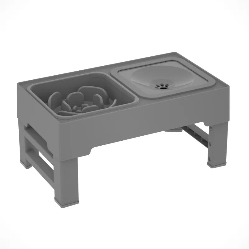 Dog Food Slow Feeder 4 Adjustable Heights