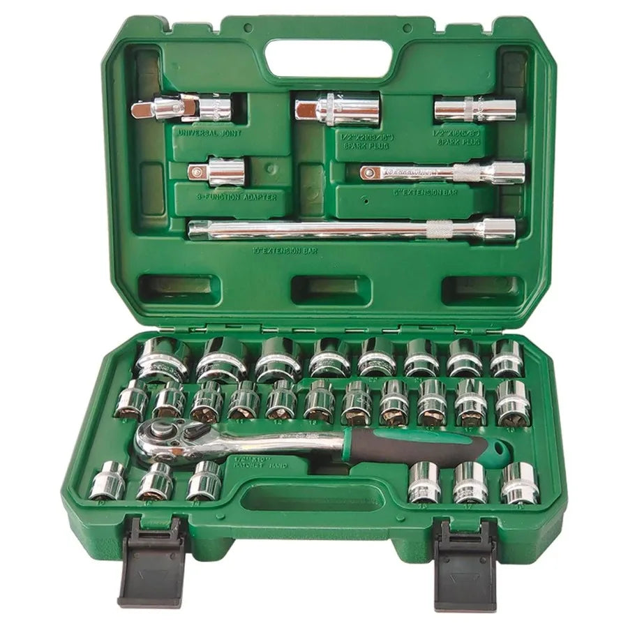 32piece Mechanic Tool Set 1/2 Drive Metric
