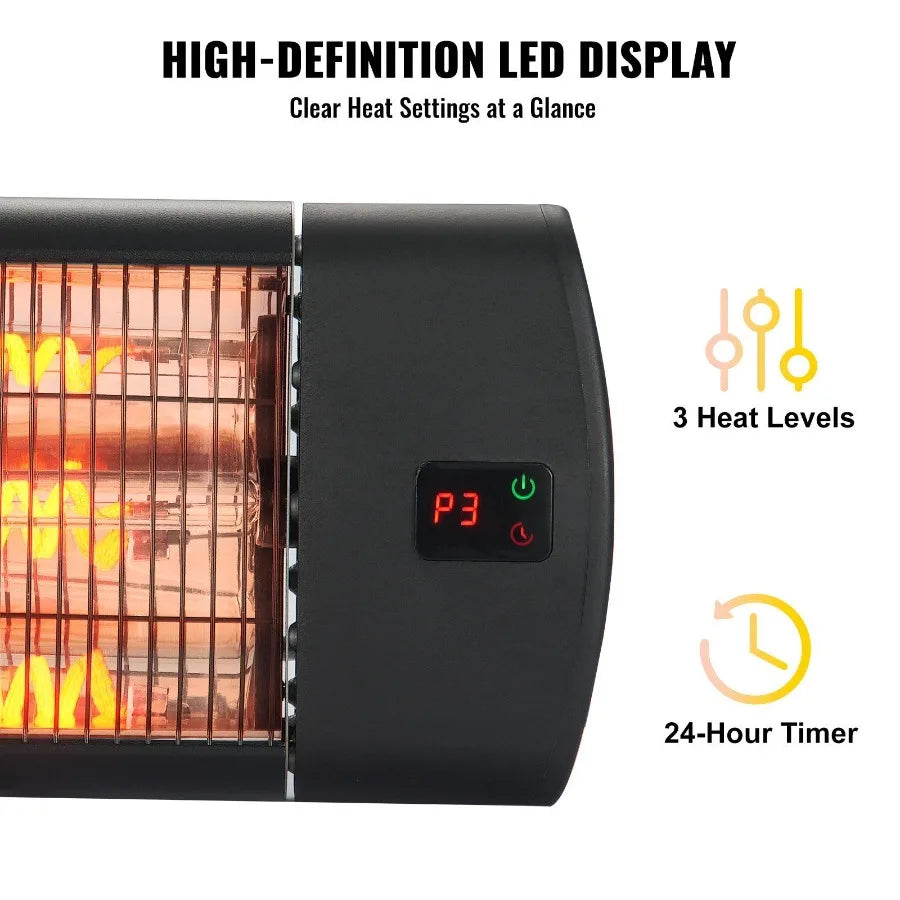 Infrared Heater 1500W Remote Control Electric