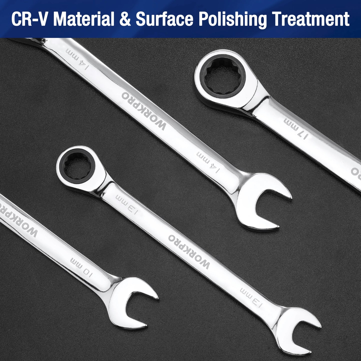 23pc Ratcheting Wrench Set with Box
