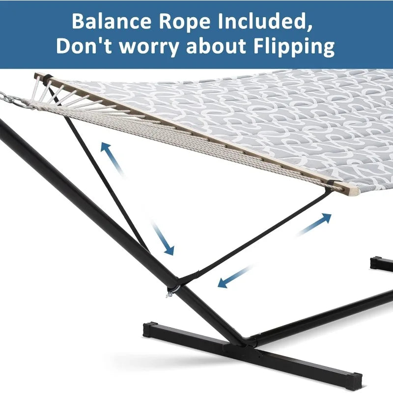 55 Inch Extra Large Double Hammock with Stand