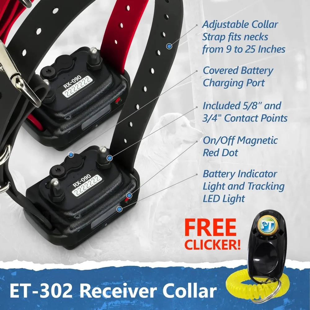 1/2 Mile Dog Training Collar with Remote for Two Dogs
