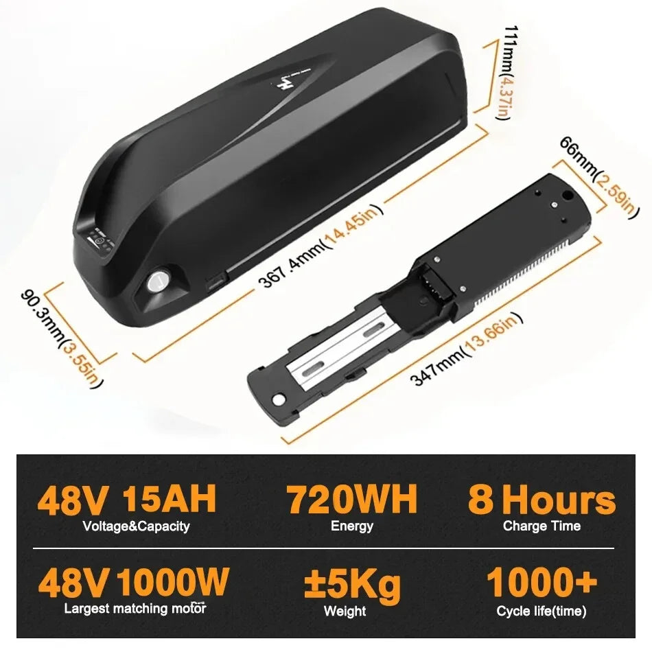 Ebike Battery 250W 350W 500W 750W 1000W
