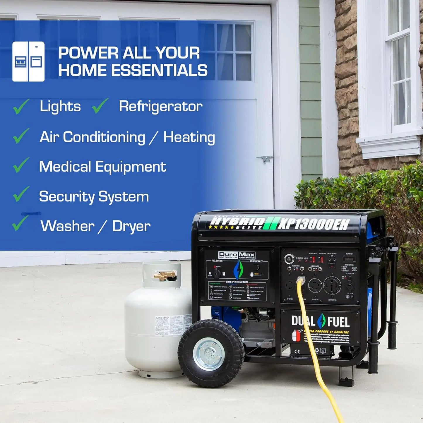 13,000-Watt Dual Fuel Portable Generator