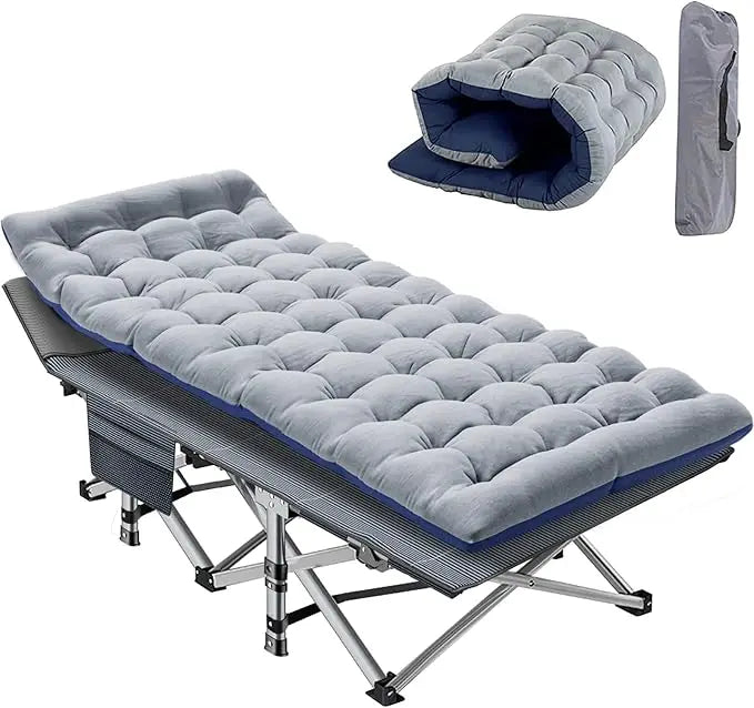 Folding Camping Cot with Mattress