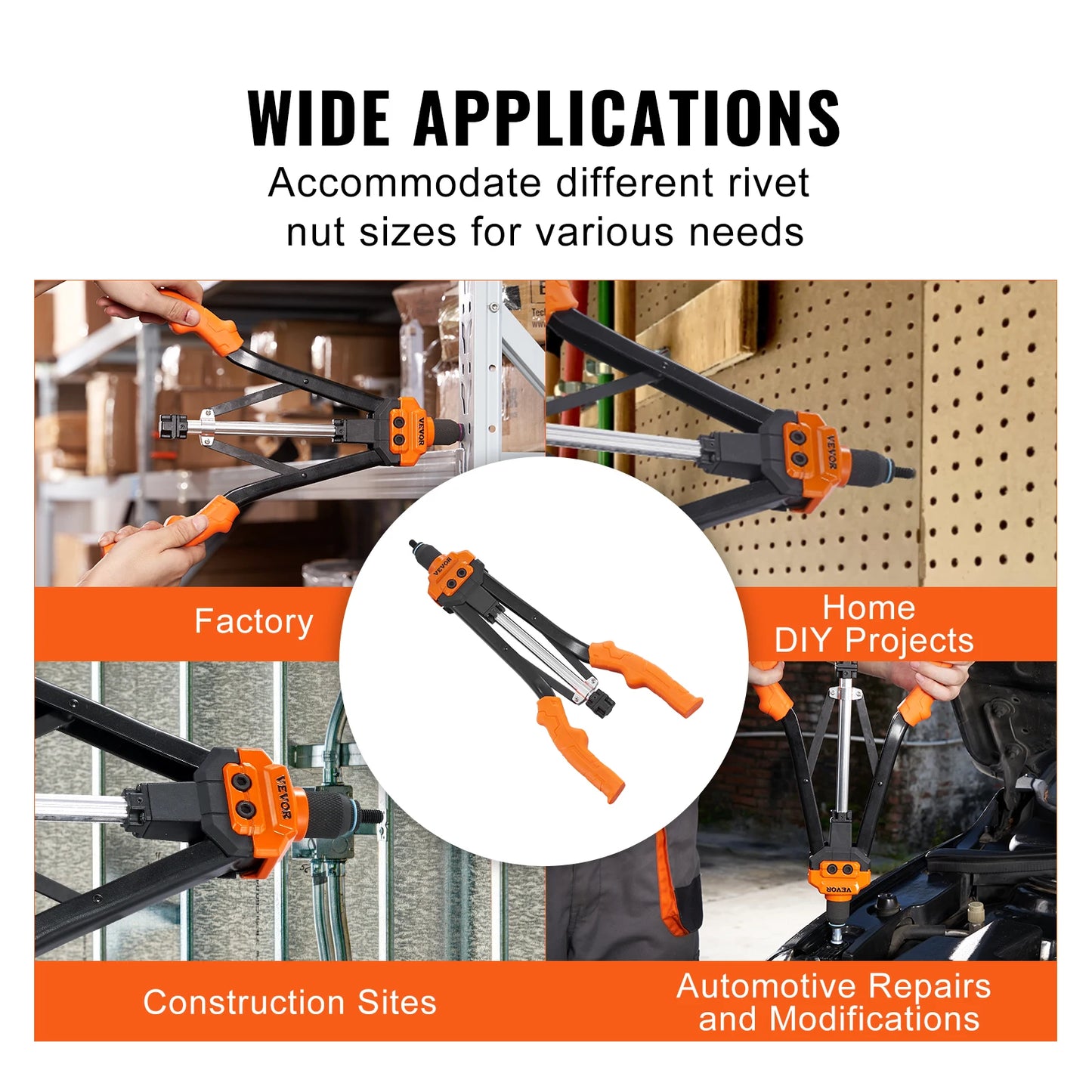 14" 16" Rivet Tool Kit with Metric and SAE Mandrels