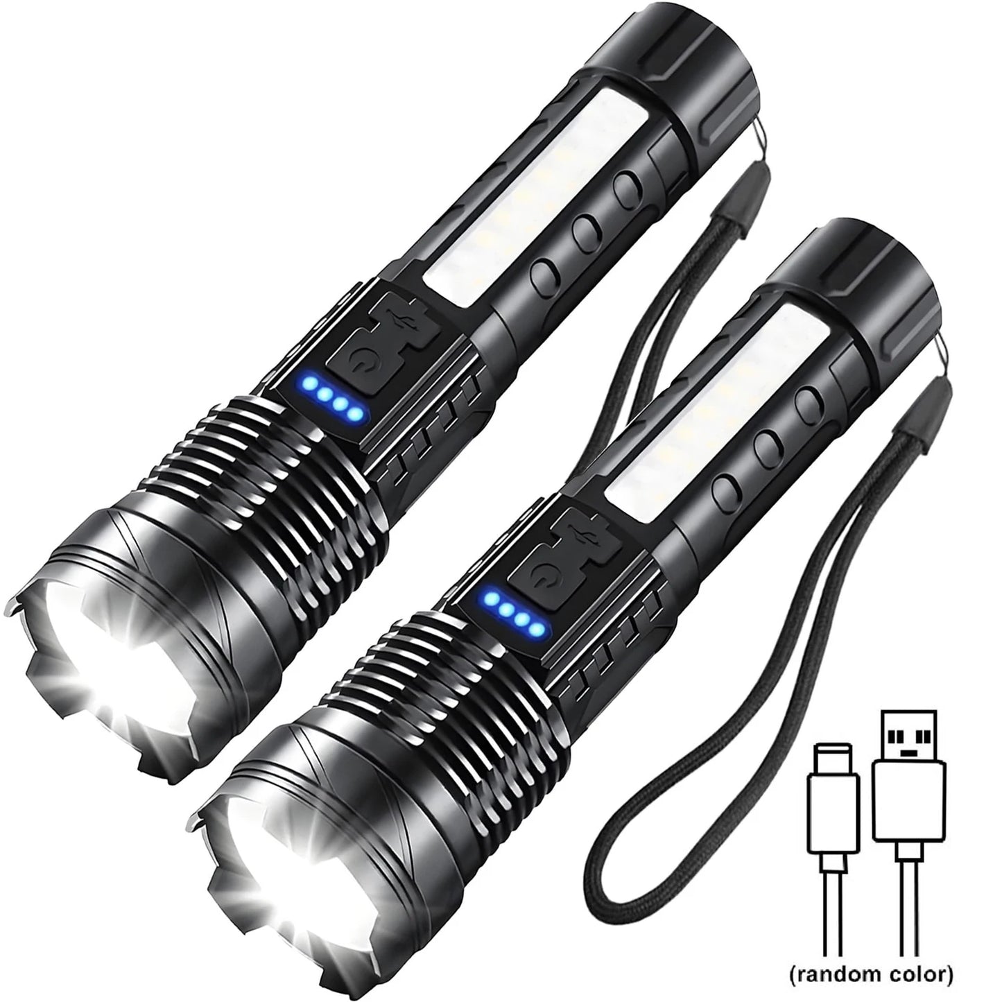 Rechargeable, Super Bright Flashlight, 7 Modes