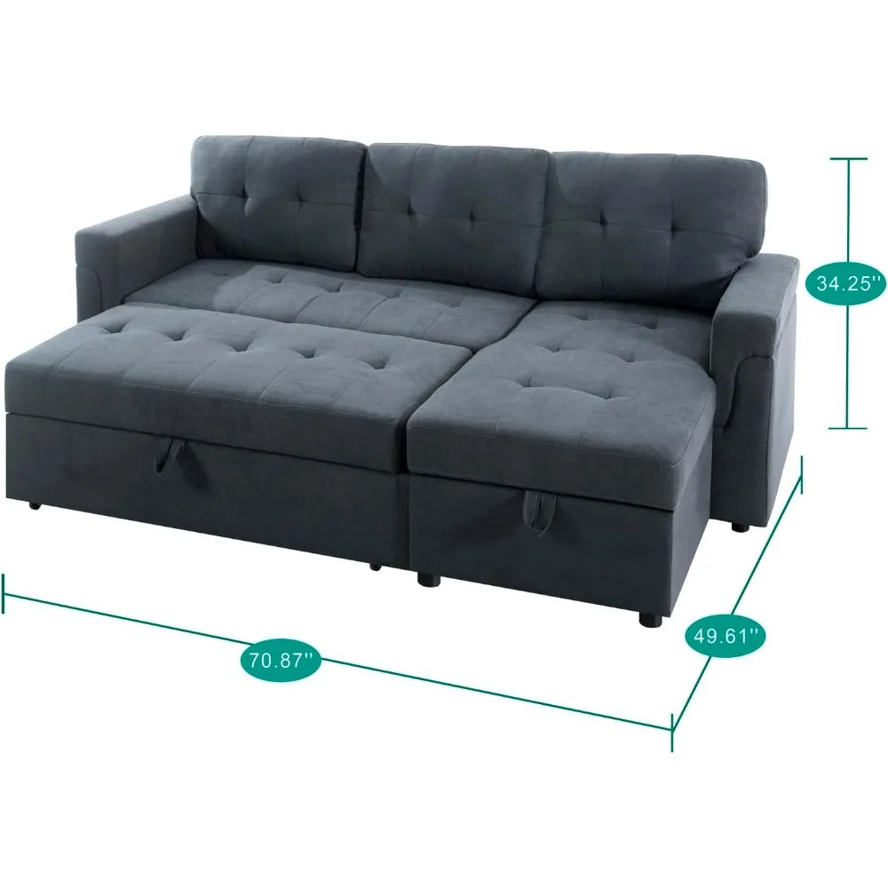 Reversible Sleeper Sectional Sofa