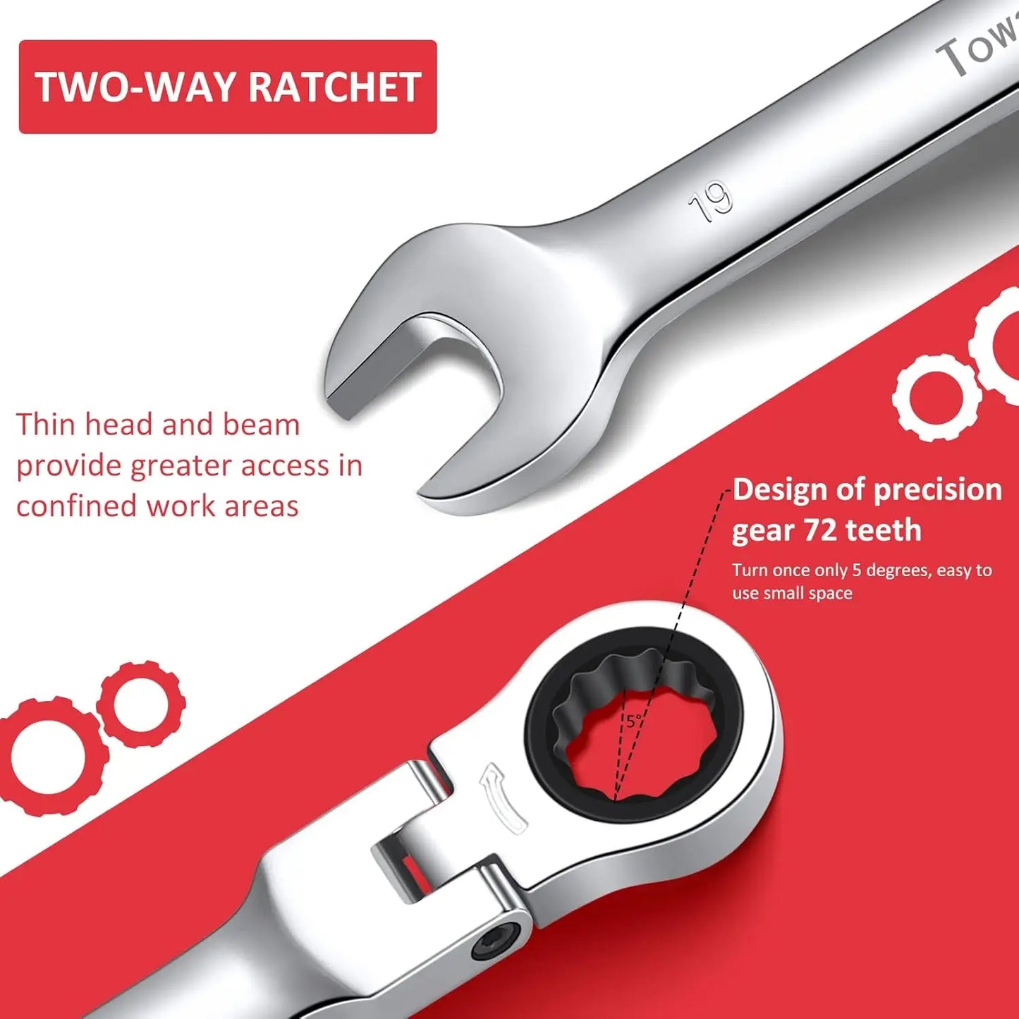 12-Piece Flex-Head Ratcheting Combination Set, Metric